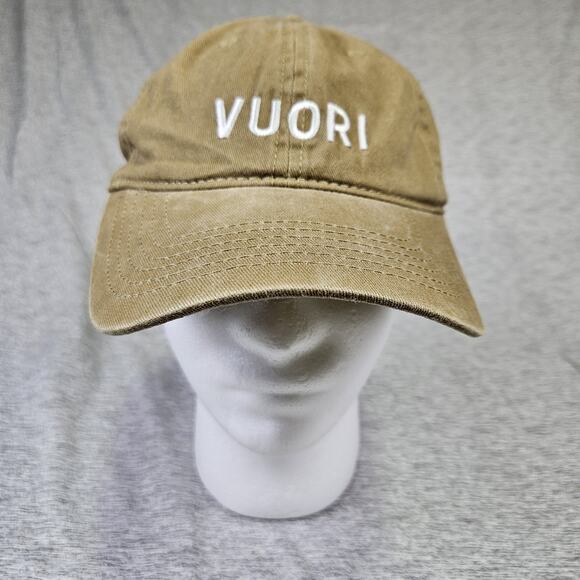 Vuori Ball Cap Strapback Unisex Camel Beige Logo Dad Hat Outdoor Embroidered NWT - Picture 10 of 15